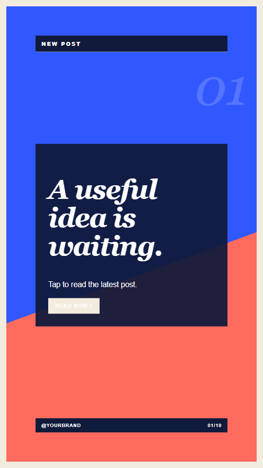 Real story template from the Growth Kit