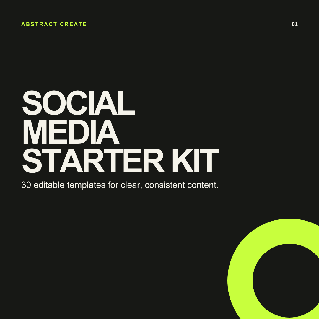 Brand introduction template included in the Social Media Starter Kit