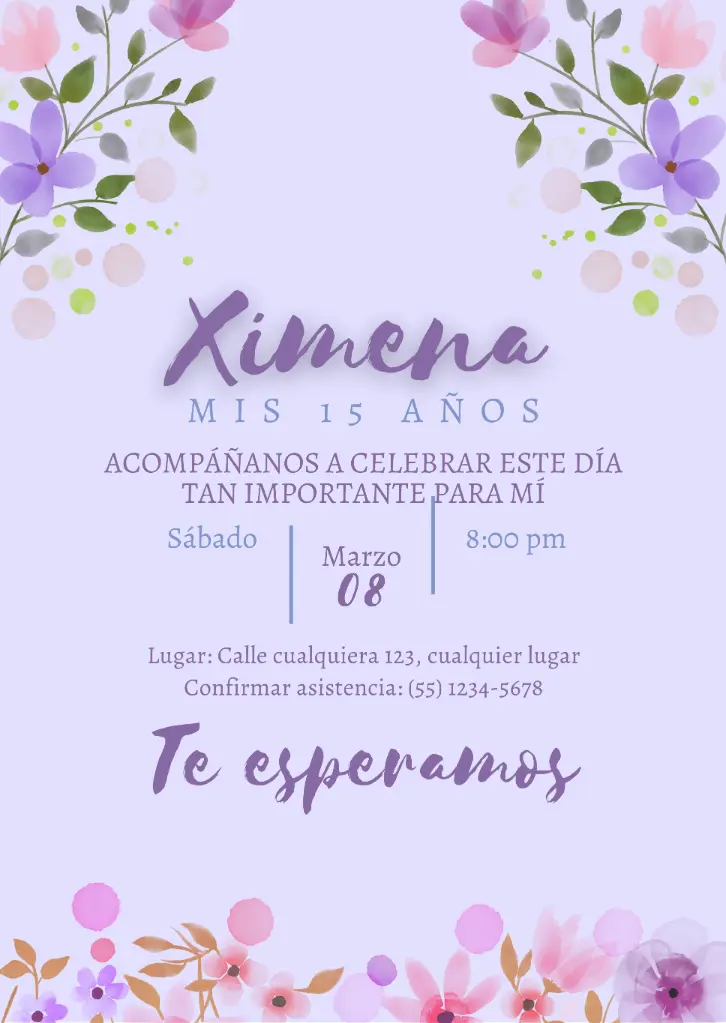 [00001] ✨ Tarjeta de Cumpleaños Digital Personalizada  - Invitación para WhatsApp - Floral